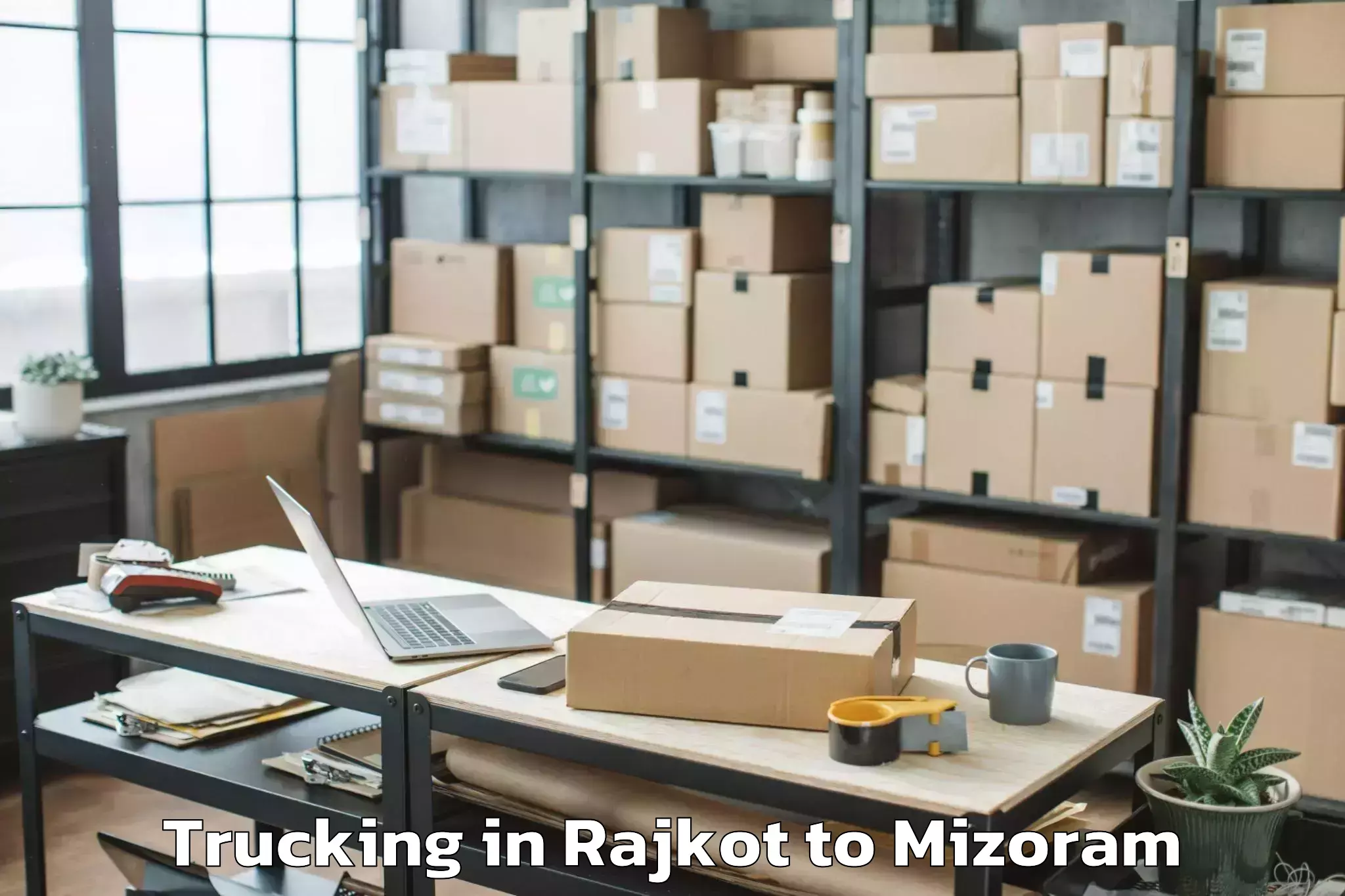 Book Rajkot to Nit Aizawl Trucking Online